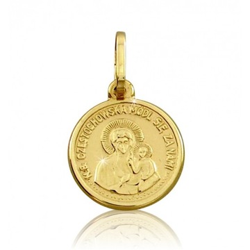 ZŁOTY MEDALIK MATKA BOSKA CZĘSTOCHOWSKA ZŁOTO 333