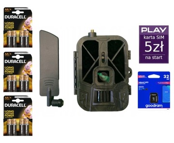 Kamera Leśna Fotopułapka GSM HC-940 Pro 4G 4K podgląd na żywo APLIKACJA