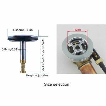 Замена сливной пробки для ванны 43 мм