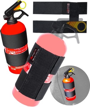 АВТОМОБИЛЬНЫЙ ОГНЕТУШИТЕЛЬ 1 КГ ВС, КРЕПЛЕНИЕ РУЧКИ НА ВЕЛКРО К БАГАЖНИКУ