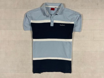 Pierre Cardin polo męskie tricolor unikat logo L