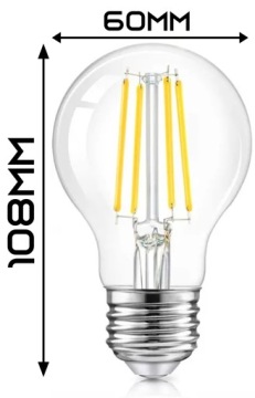 E27 LED 10W Edison filament decorative A60 WW bulb