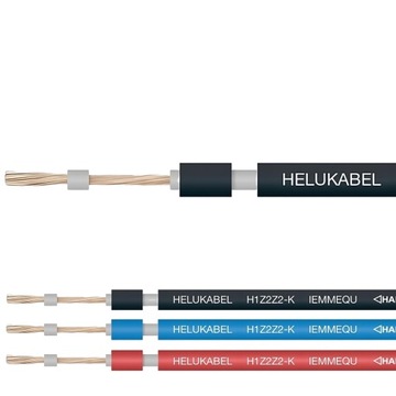 Przewód solarny do fotowoltaiki Helukabel H1Z2Z2-K 6mm2 czarny 1m