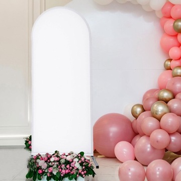 Чехлы для подставок для свадебной арки Элегантный чехол для фона в форме арки 5 футов белого цвета