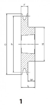 Koło pasowe SPB 90 /R1 ( 1x17 )/TL1210
