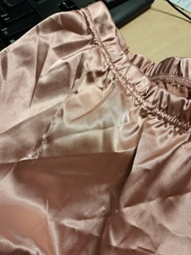 Femme Luxe Różowa satynowa spódnica maxi L