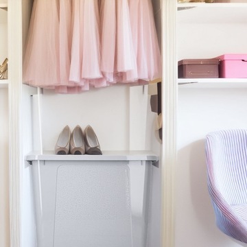 Органайзер пластиковый контейнер с крышкой, ящик для игрушек, серый, 30л