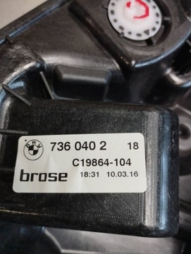 BMW 7 G11 MECHANIZMUS OKNO PRAVÝ PŘEDNÍ 7360402