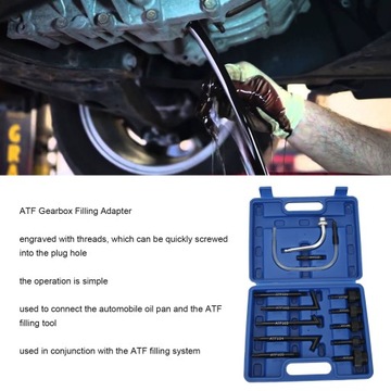 13 ПЕРЕХОДНИК ДЛЯ ЗАПРАВКИ КОРОБКИ ATF С РАЗЛИЧНЫМИ УГЛАМИ И РАЗМЕРАМИ ВЫПУСКНЫХ ВЫПУСКОВ
