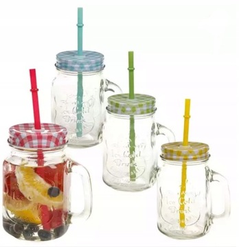 СТЕКЛЯННАЯ КРУЖКА С ТОЛОЧКОЙ ДЛЯ ВЗРОСЛЫХ 450МЛ ЛИМОНАДНЫЕ СТАКАНЫ