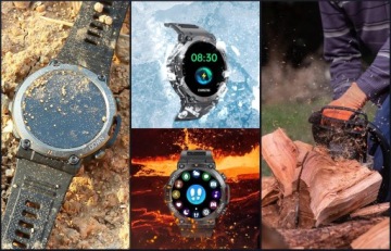 SMARTWATCH Рубикон мужские часы ВЫЗОВ ШАГИ SMS МЕНЮ PL БОЛЬШАЯ БАТАРЕЯ