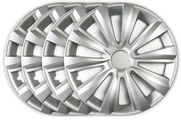 4 универсальных колпака Delta Silver, серебристые 15 дюймов, для автомобильных колес