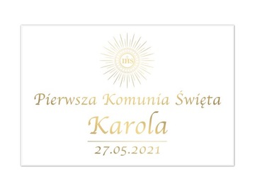 Duży plakat komunijny Personalizowany 90x60cm