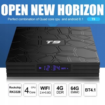 ТВ-приставка TUREWELL T9, Android 9.0, 2 ГБ ОЗУ, 16 ГБ