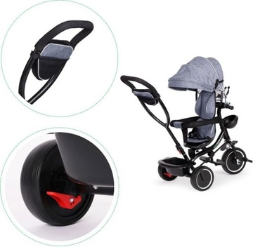 ВЕЛОСИПЕД, РУЧКА, ПРОГУЛКИ, ПРОЧНЫЕ РЕЗИНОВЫЕ КОЛЕСА, ПОВОРОТНЫЙ ВЕРХ