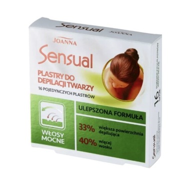 JOANNA SENSUAL Plastry do depilacji twarzy WŁOSY MOCNE 16 sz
