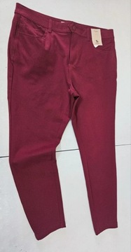 Tu spodnie bordowe skinny 44