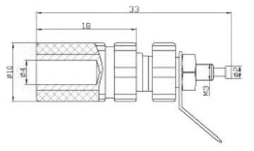 Клемма - изолированная розетка типа «банан» 4мм GL06/16A/BL