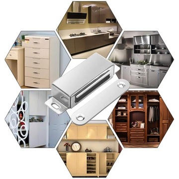 4 SZTUK MAGNESÓW NA DRZWI SZAFY, DO MEBLI, SZUFLAD