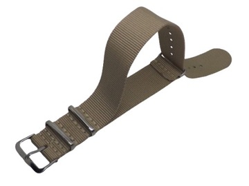 NATO NYLONOWY PASEK DO ZEGARKA BEŻOWY 22 MM