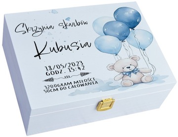 PUDEŁKO WSPOMNIEŃ PREZENT CHRZEST ROCZEK METRYCZKA