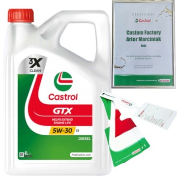 CASTROL GTX 5W30 C4 4L RENAULT RN 0720 MB 226.51 + ZAWIESZKA