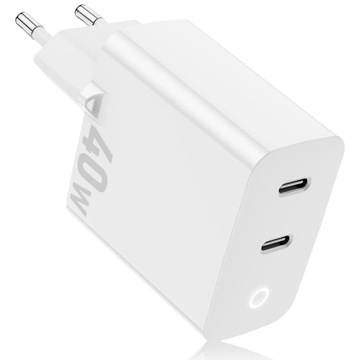 SZYBKIE ŁADOWANIE 40W 2X Type-C DLA Samsung/Apple