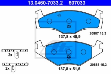 БЛОКИ ПЕРЕДНИЕ ATE VW GOLF I II JETTA I II PASSAT