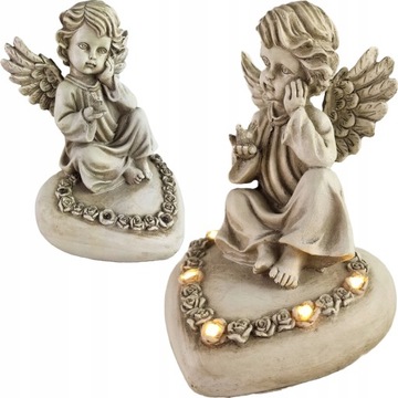 Ангел Большой фигур Ангел светодиод Znicz Heart 18cm