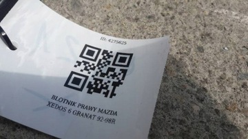 BLATNÍK PRAVÝ MAZDA XEDOS 6 GRANÁT 92-98R