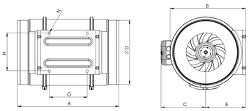 Канальный вентилятор BMFX-ST 125 BVN 218 м3/ч