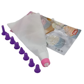 Rękaw cukierniczy silikonowy SZPATUŁA TYLKI dekorator tortu ADAPTER+8 TYLEK