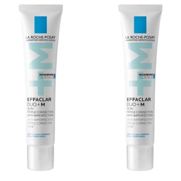 2x LA ROCHE EFFACLAR DUO +M do leczenia trądziku o potrójnym działaniu 40ml