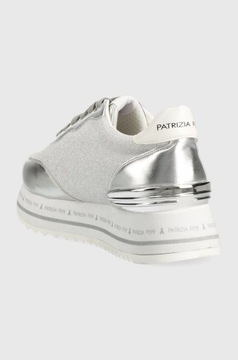 sneakersy srebrne brokat Patrizia Pepe r. 39