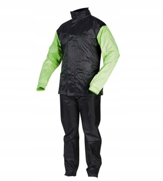 REBELHORN KOMBINEZON PRZECIWDESZCZOWY MOTOCYKLOWY RAIN BLACK FLUO YELL XL