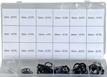 НАБОР КОЛЬЦЕВ ВНУТРЕННИЕ + ВНЕШНИЕ УСТАНОВОЧНЫЕ КОЛЬЦА 600 шт. НАБОР