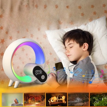 Прикроватная лампа Будильник Дата Температура Динамик 15 мелодий