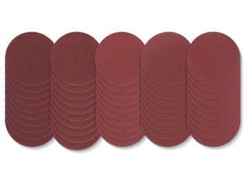 PAPIER ŚCIERNY 125mm x 50 szt Krążki na Rzep ZESTAW grad. 60-240 PARKSIDE