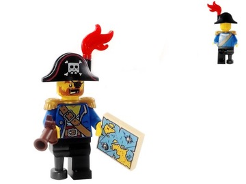 LEGO Pirates - Kapitan Piratów + pistolet + mapa !