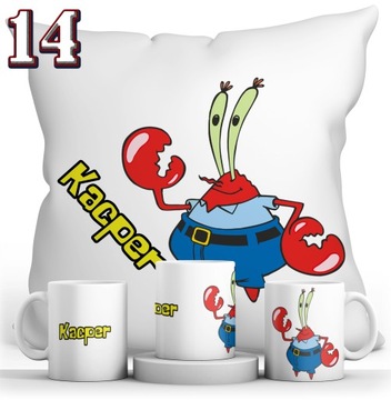 КРУЖКА ГУБКА БОБ + ПОДУШКА + НАБОР ИМЕНИ