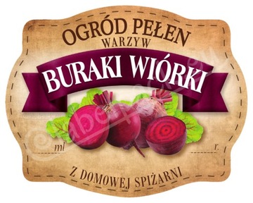 BURAKI WIÓRKI - Etykieta, naklejka 10x