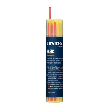 Lyra wkłady rysiki grafitowe do ołówka kolorowe 12 sztuk 2,8mm LYRA DRY