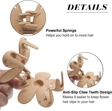 Заколка для волос с пряжкой челюсть FLOWER FLOWER для волос бежевый HAWAIIAN