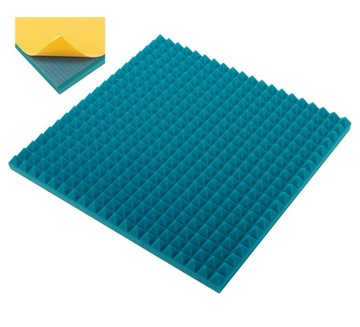 Panel akustyczny PIRAMIDKI pianka 4cm 50x50 SAMOPRZYLEPNY