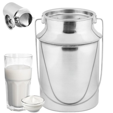 KANKA NA MLEKO 1,5 L NIERDZEWNA KONWIA DO MLEKA BAŃKA METALOWA POJEMNIK