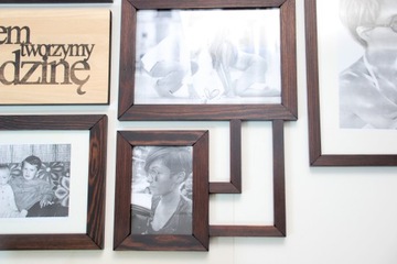 Галерея Деревянный мультирамка Фоторамка Фото Подарок