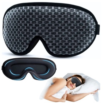 OPASKA MASKA NA OCZY 3D DO SPANIA ZACIEMNIAJĄCA Z REGULACJĄ DAMSKA MĘSKA