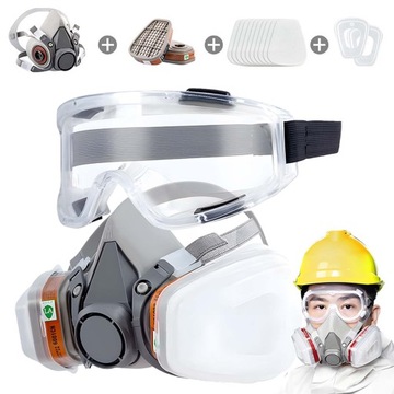 MASKA PÓŁMASKA LAKIERNICZA DO MALOWANIA PRZECIWPYŁOWA 6200 + FILTRY WKŁADY