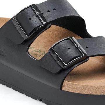 Klapki Damskie Birkenstock 1027395 ARIZONA FLEX PLATFORMBF NARROW Czarne 40