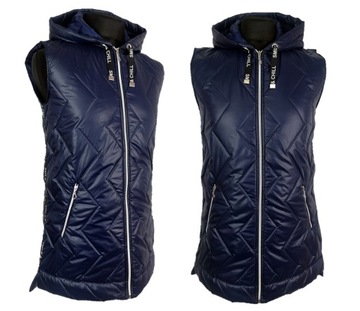 АСИММЕТРИЧНЫЙ УЛИНЕННЫЙ ЖИЛЕТ СТЕГАНЫЙ М 38